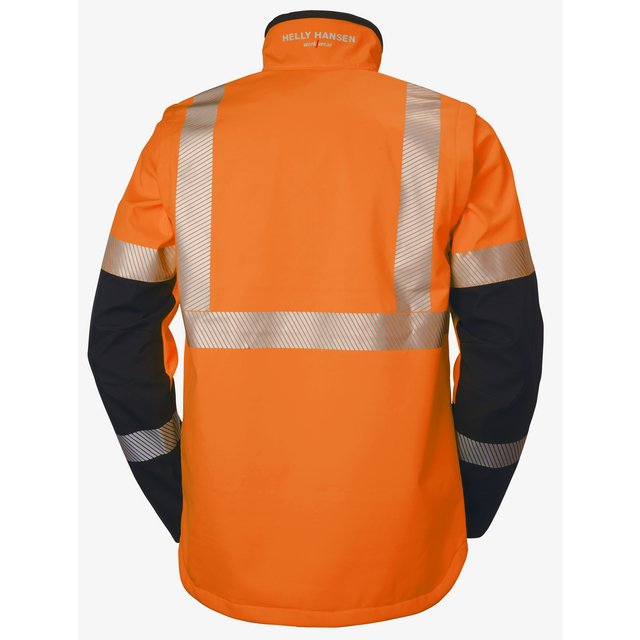 JACKA ICU SOFTSHELL VARSEL ORANGE/GRANITGRÅ M