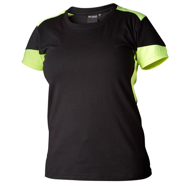 T-SHIRT DAM 211 SVART/GUL M | Beijerbygg Byggmaterial