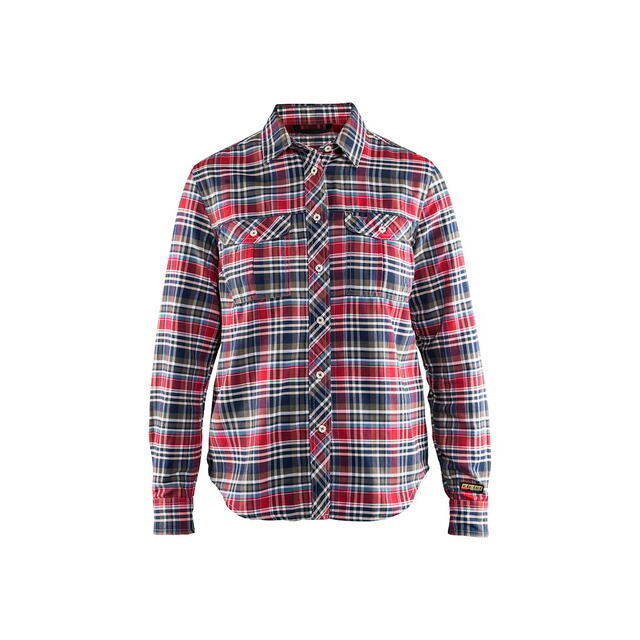 FLANELLSKJORTA 3209 1137 DAM MARINBLÅ/RÖD S | Beijerbygg Byggmaterial