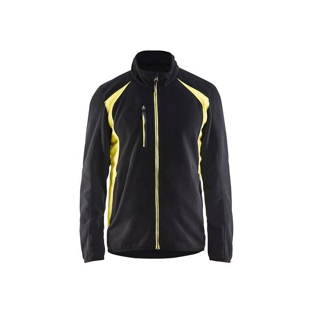 FLEECEJACKA 4730 2510 VARSEL SVART/GUL XXL | Beijerbygg Byggmaterial
