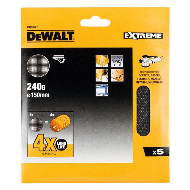 SLIPNÄT 150MM 240KORN EXCENTERSLIP DTM3127