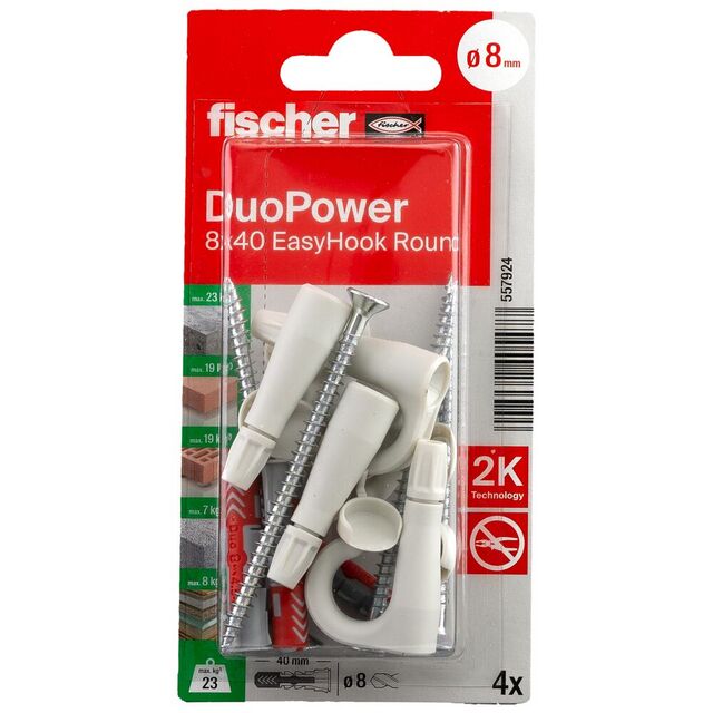 UNIVERSALPLUGG DUOPOWER EASYHOOK KROKADAPTE SKRUV 8X40 | Beijerbygg Byggmaterial