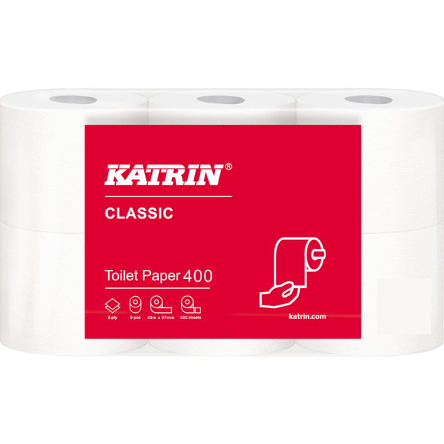 TOALETTPAPPER CLASSIC 104834 KATRIN 400 2-LAGER | Beijerbygg Byggmaterial