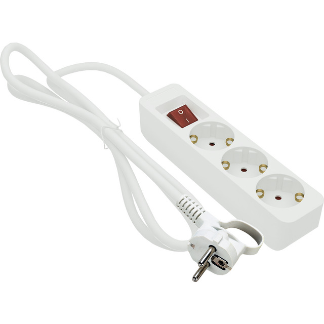 GRENUTTAG 3-V JORD 1M VIT MED BRYTARE H05VV-F3G1.5 | Beijerbygg Byggmaterial