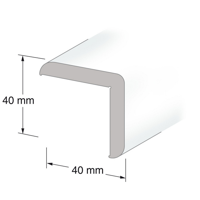 HÖRNLIST 40X40 MM 250 CM VIT