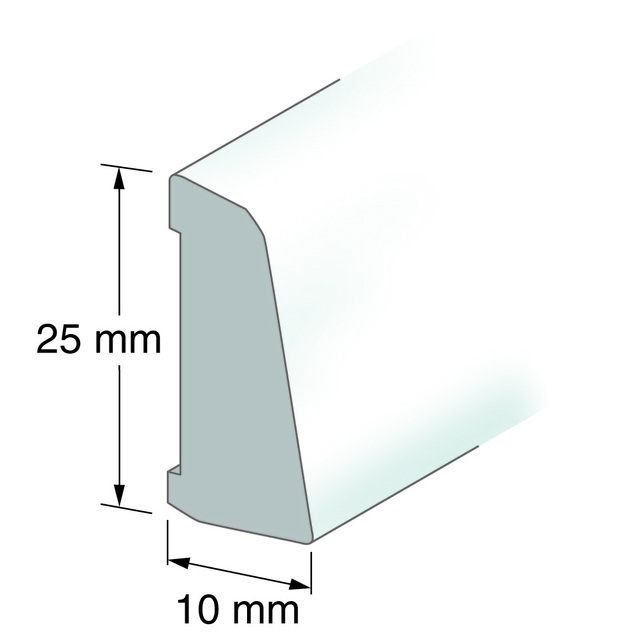 SMYGLIST 10X25 MM VIT 250 CM | Beijerbygg Byggmaterial