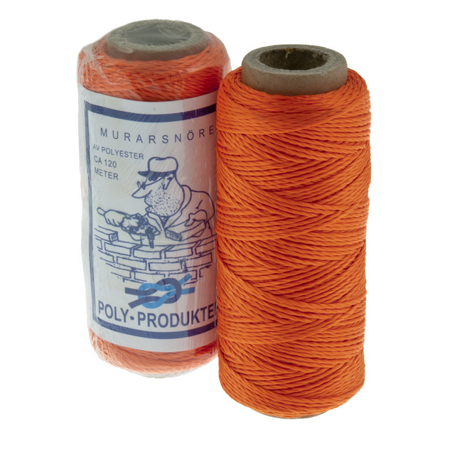 MURARSNÖRE POLY TVINNAD POLYESTER ORANGE 1,5MMX120M | Beijerbygg Byggmaterial