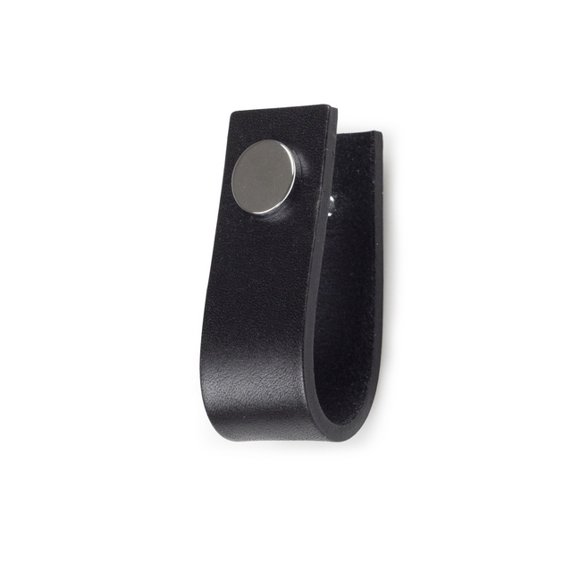 LÅDHANDTAG SVEA LÄDER SVART/KROM SB | Beijerbygg Byggmaterial