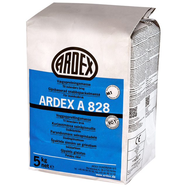 VÄGGSPACKEL ARDEX A828 5KG VÄGGFINSPACKEL GIPSBASERAD | Beijerbygg Byggmaterial