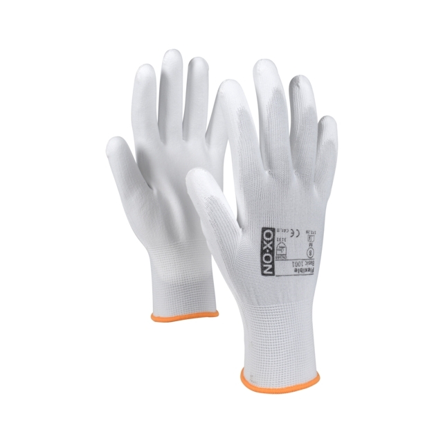 MÅLARHANDSKE MED PU STL XXL 11 WHITE FLEX PU NYLONHANDSKE | Beijerbygg Byggmaterial