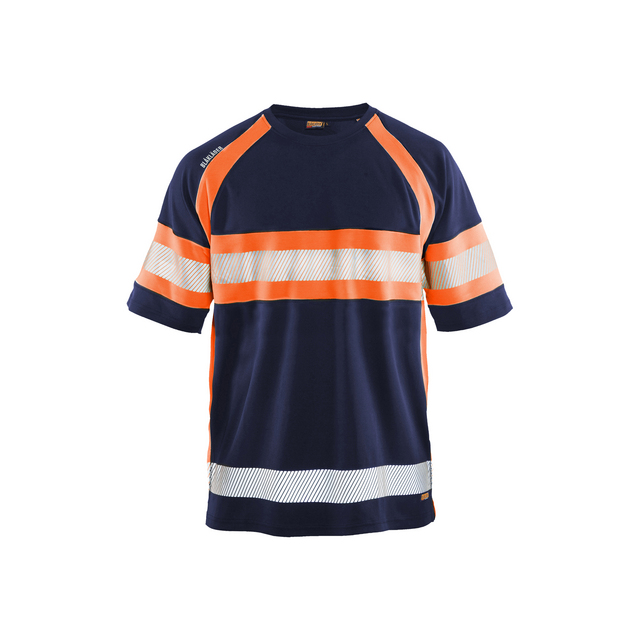 T-SHIRT 3337 1051 UV-SKYDDAD BLÅ/VARSELORANGE 4XL | Beijerbygg Byggmaterial
