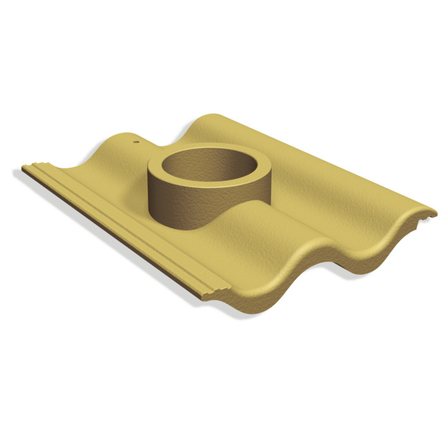 BETONGDEL YTBEHANDLAD GUL TILL AVLOPP/GENOMFÖRINGSPANNA