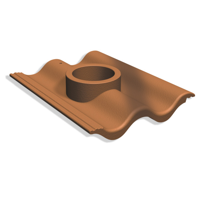 BETONGDEL FLASH TEGELRÖD TILL AVLOPP/GENOMFÖRINGSPANNA