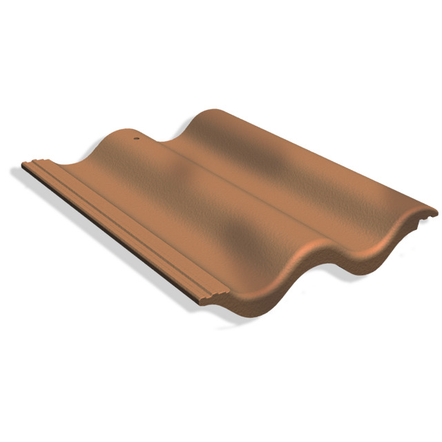 TAKPANNA PALEMA 2-KUPIG ANTIK T-RÖD STANDARD/SVART