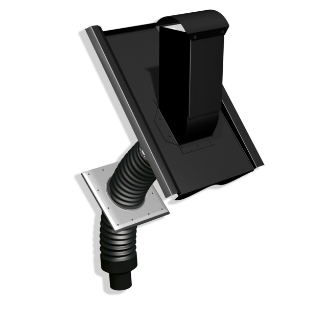 AVLOPPSLUFT M HATT T-RÖD 2-KUP PLÅT