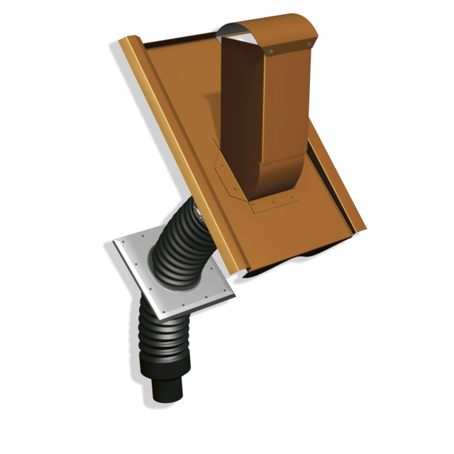 AVLOPPSLUFT M HATT T-RÖD 2-KUP PLÅT