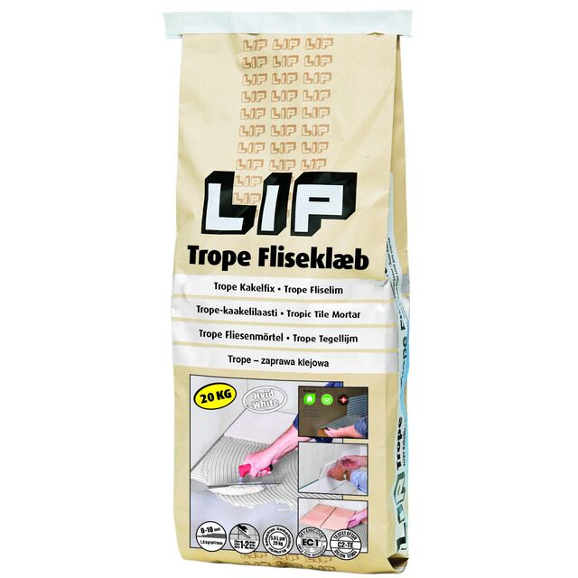 FÄSTMASSA LIP TROPE KAKELFIX VIT 20KG | Beijerbygg Byggmaterial