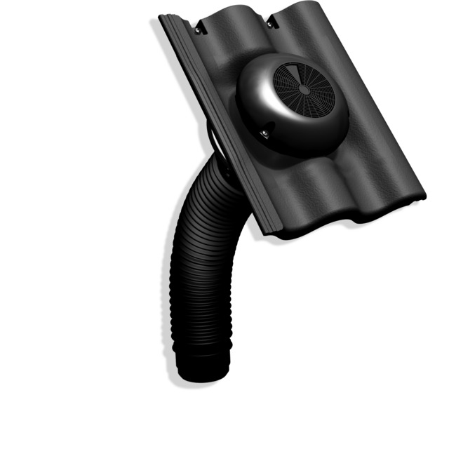 TAKPANNEVENTILATOR SKY VENT PLAST 2-KUPIG SVART | Beijerbygg Byggmaterial