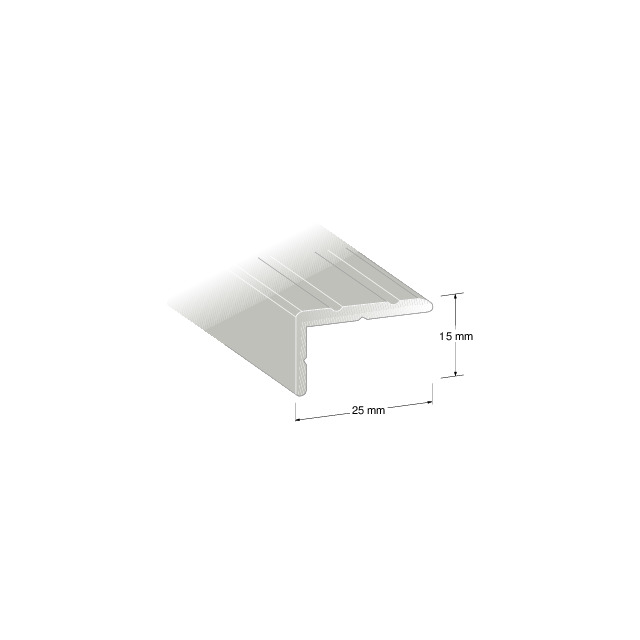TRAPPNOS 25X15MM SILVER 200CM NR49              (12) | Beijerbygg Byggmaterial