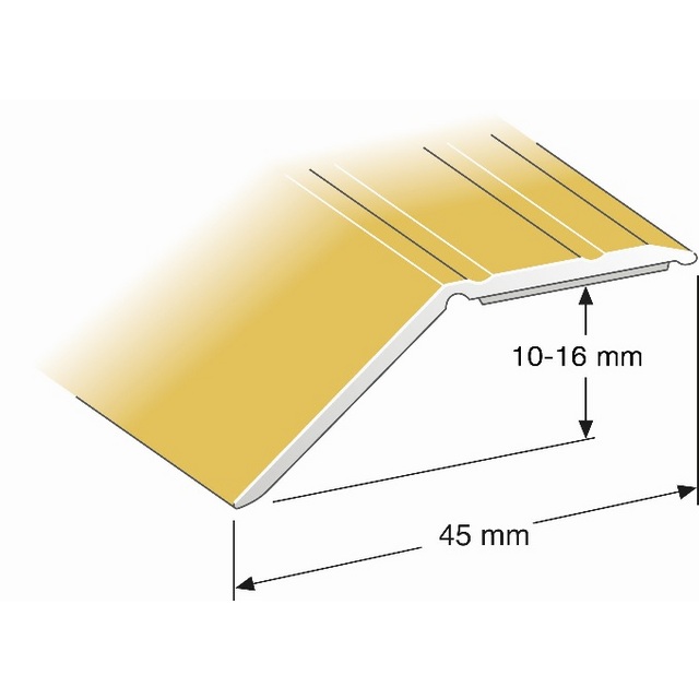 NIVÅLIST 10-16 MM GULD 100CM NR 192 SJÄLVHÄFTANDE 12ST/FRP | Beijerbygg Byggmaterial