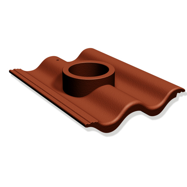 BETONGDEL AVLOPPSLUFTARE TERRA GENOMFÖRING CAND TERRACOTTARÖD