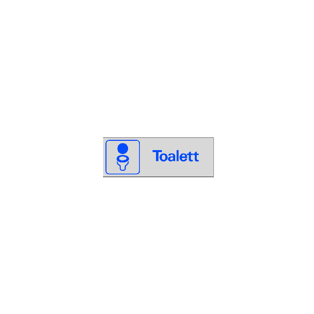 SKYLT 387050 SYMBOLSKYLT TOALETT 225X80MM | Beijerbygg Byggmaterial