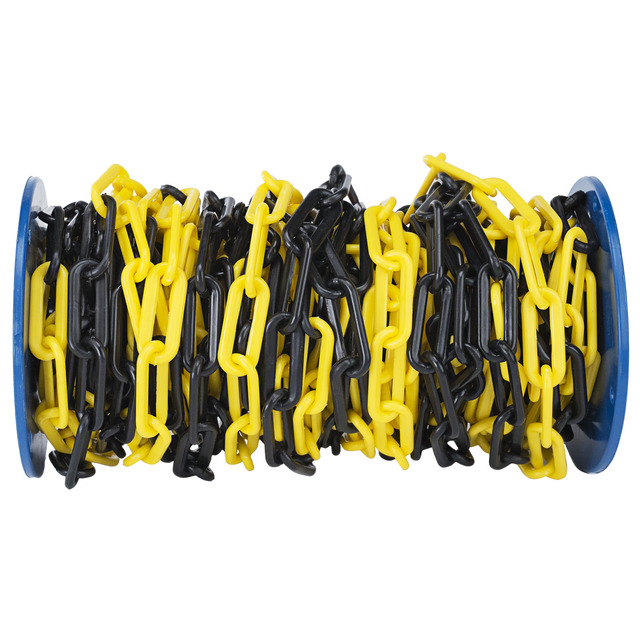 PLASTKÄTTING STRUKTUR GUL/SVART D8MM