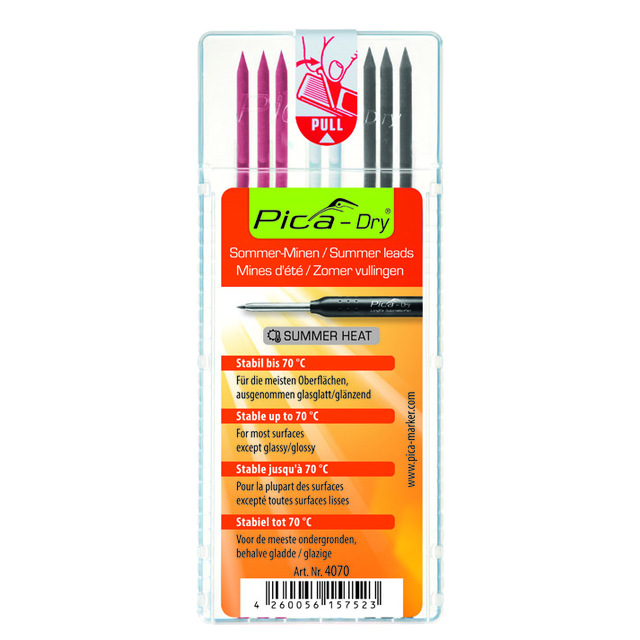 STIFT PICA R PICA-DRY 70C SORT 8ST | Beijerbygg Byggmaterial