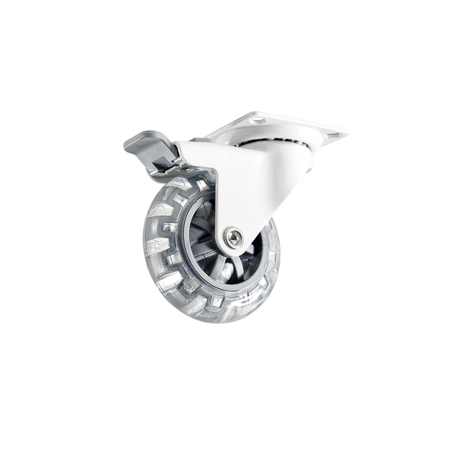 MÖBELHJUL 4107 MED PLATTA/ BROMS VIT