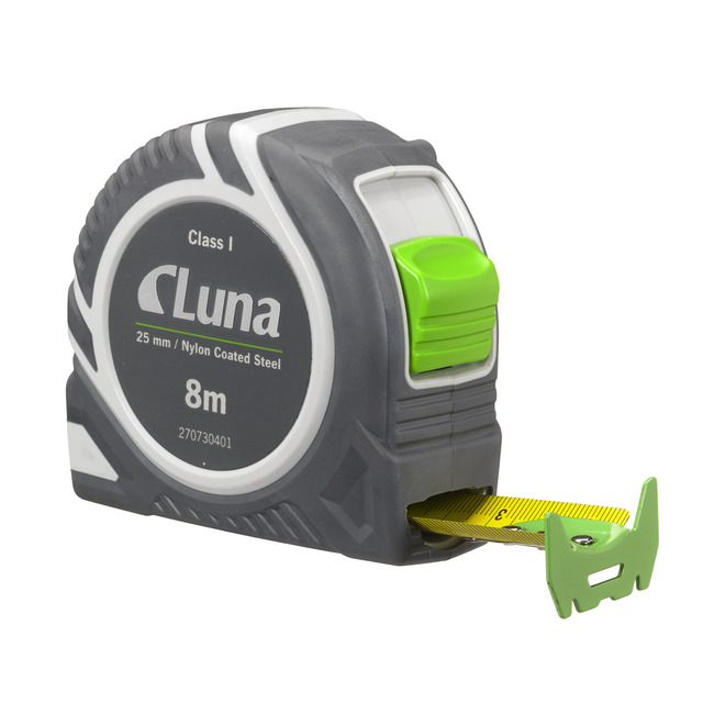 MÄTBAND LUNA PUSH LOCK 8M KLASS I | Beijerbygg Byggmaterial