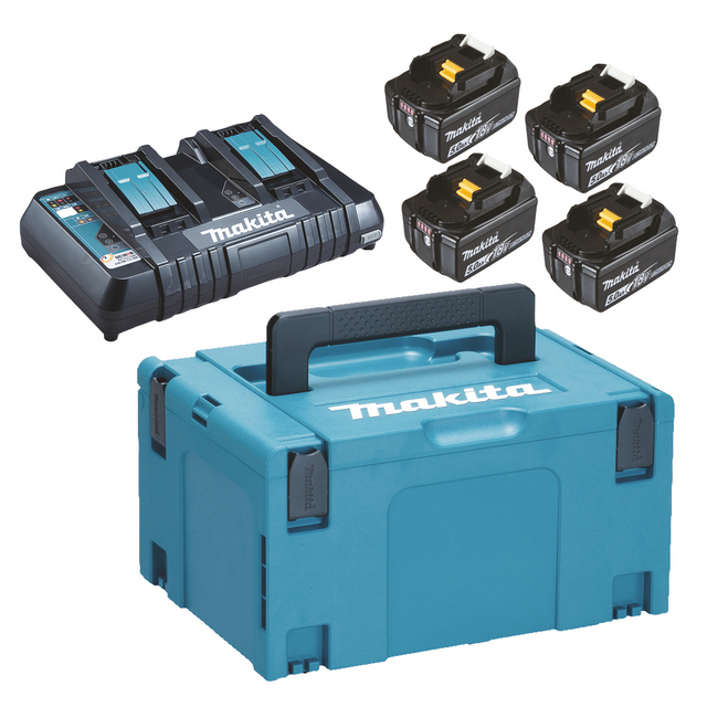 BATTERI & TVÅPORTSLADDARE 18V 4X18V 5,0AH | Beijerbygg Byggmaterial