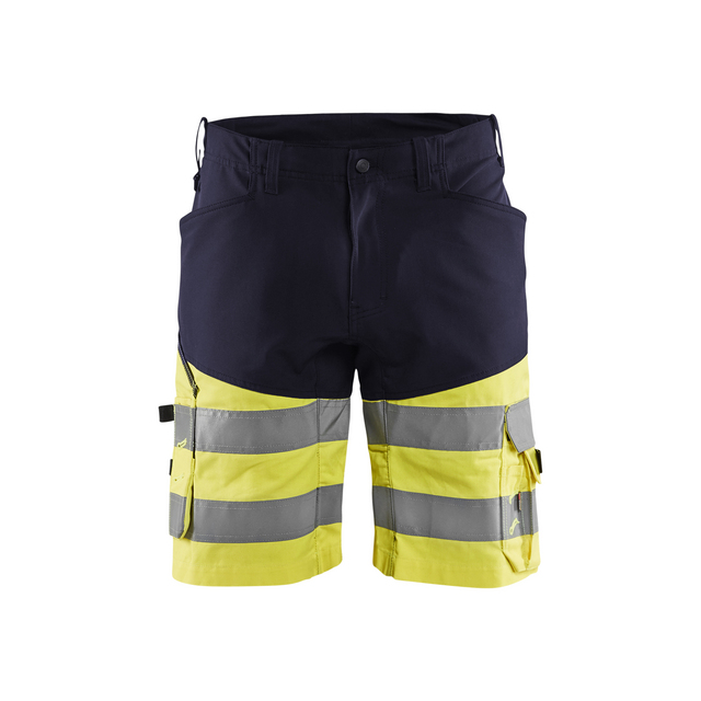 Produktbild föreställande artikeln VARSELSHORTS 1541 1811 STRETCH UTAN SPIKFICKOR BLÅ/GUL C44 från kategorin Varselbyxor