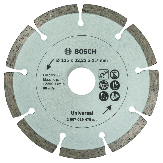 Produktbild föreställande artikeln DIAMANTSKIVA 125MM UNIVERSAL P TILL VINKELSLIP från kategorin Diamantborrning, -kapning & -slipning