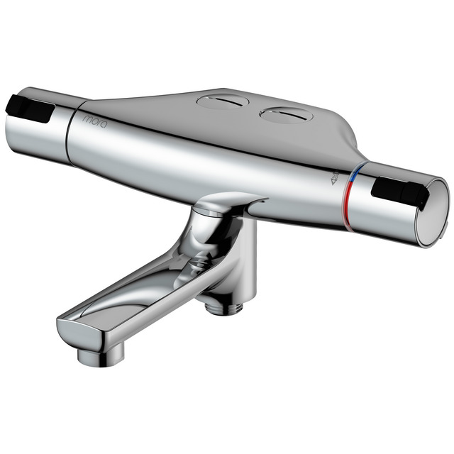 Produktbild föreställande artikeln KAR&DUSCHBLANDARE MORA CERA T4 KROM INLOPP NED 40CC från kategorin Duschblandare & Badkarsblandare