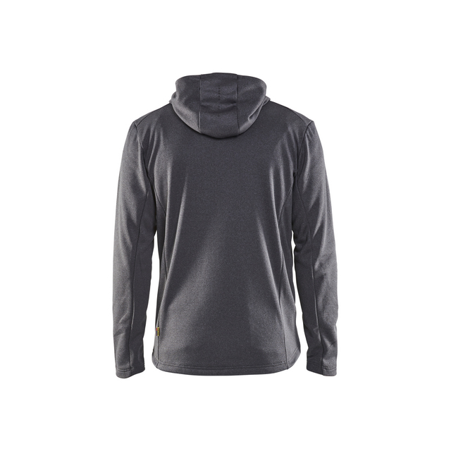 LUVTRÖJA 3540 2533 FULL ZIP SVARTMELERAD L