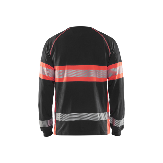 T-SHIRT 3510 1030 LÅNGÄRMAD VARSEL SVART/VARSELRÖD XXXL | Beijerbygg Byggmaterial
