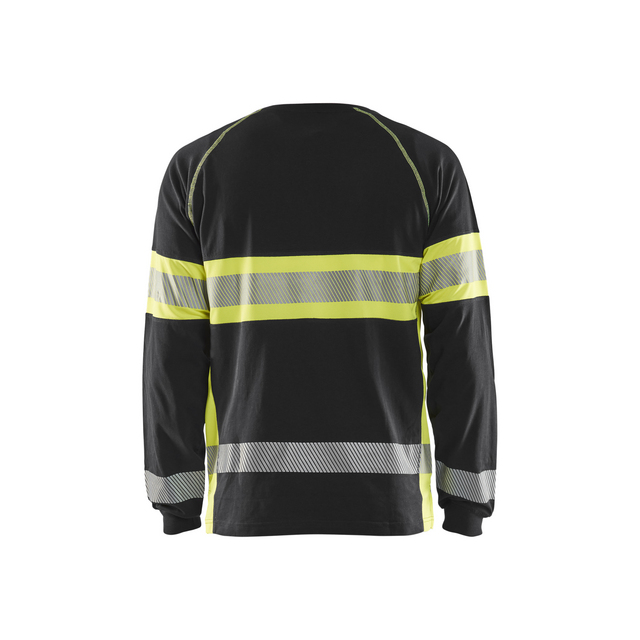 T-SHIRT 3510 1030 LÅNGÄRMAD VARSEL SVART/VARSELGUL XXXL | Beijerbygg Byggmaterial