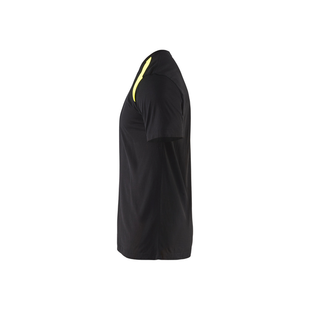T-SHIRT 3379 1042 SVART/VARSELGUL M | Beijerbygg Byggmaterial