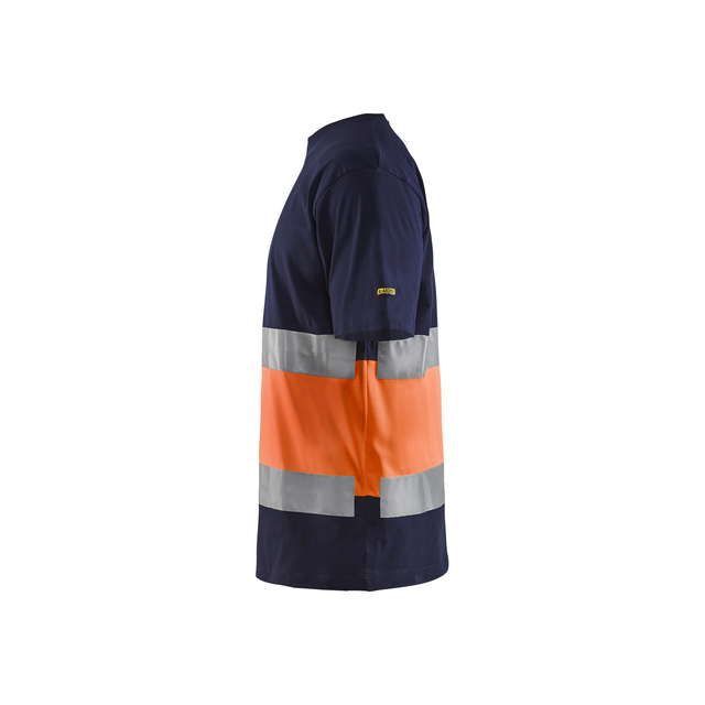 VARSEL-T-SHIRT 3387 1030 MARINBLÅ/VARSELORANGE XXL | Beijerbygg Byggmaterial