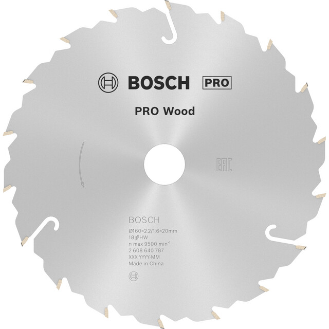 CIRKELSÅGKL 160X20MM T18 SPEED PASSAR HANDCIRKELSÅGAR