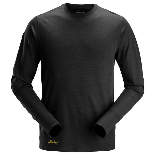 T-SHIRT LÅNGÄRMAD ULL SVART STL XXXL | Beijerbygg Byggmaterial