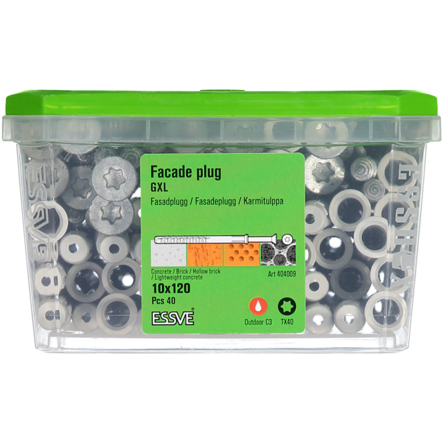 FASADPLUGG GXL 10X120 FH FZV TX40 40ST