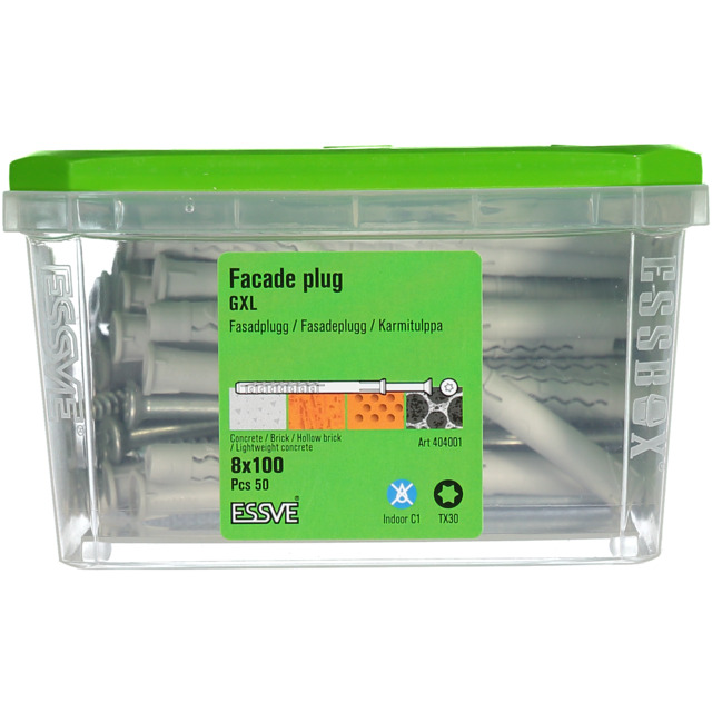FASADPLUGG GXL 8X100 FH FZB TX30 50ST | Beijerbygg Byggmaterial