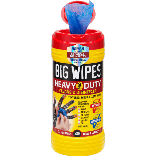 Alternativ bild 0 för Big wipes heavy duty 80 - renseservietter antibakterielle dobbelt sidet