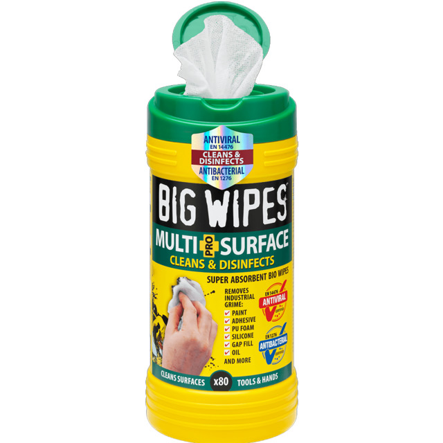 RENGÖRINGSDUK GRÖNT LOCK 80 DUK BIG WIPES MULTI-SURFACE | Beijerbygg Byggmaterial