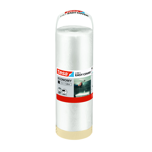 MASKERINGSFOLIE 56577 TESA EASY COVER L REFILL PLAST 33X1 | Beijerbygg Byggmaterial