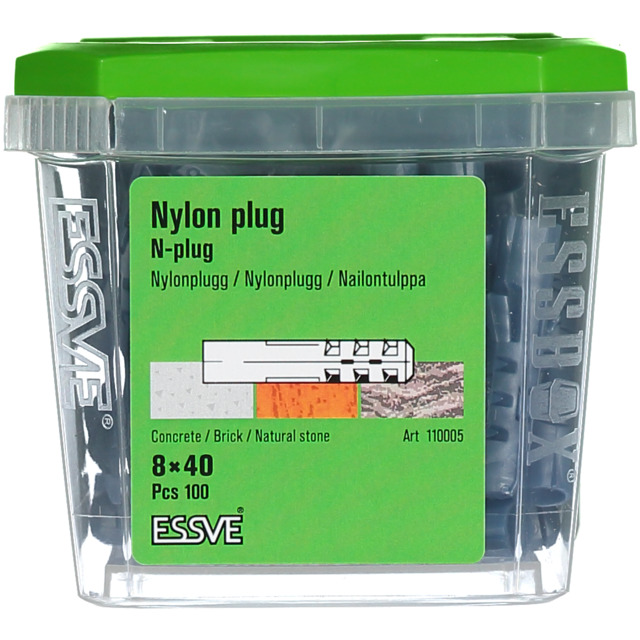 N-PLUGG N8X40 100ST                 100701 | Beijerbygg Byggmaterial