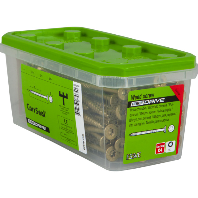 TRÄSKRUV 6,0X100 FH C-SEAL 100 CORRSEAL ESSDRIVE TX30 C4 100ST