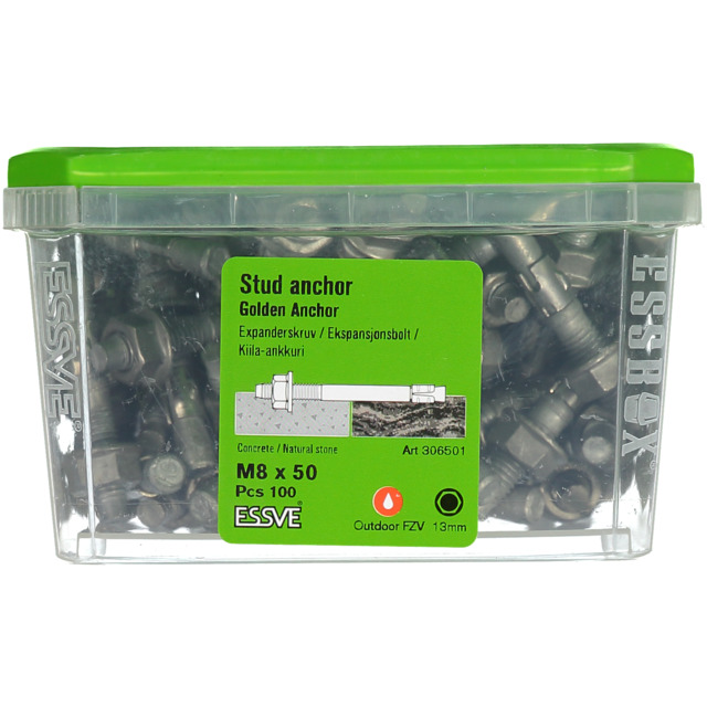 EXPANDER M8X50 VFZ 100/PKT GOLDEN ANC(1) 100601