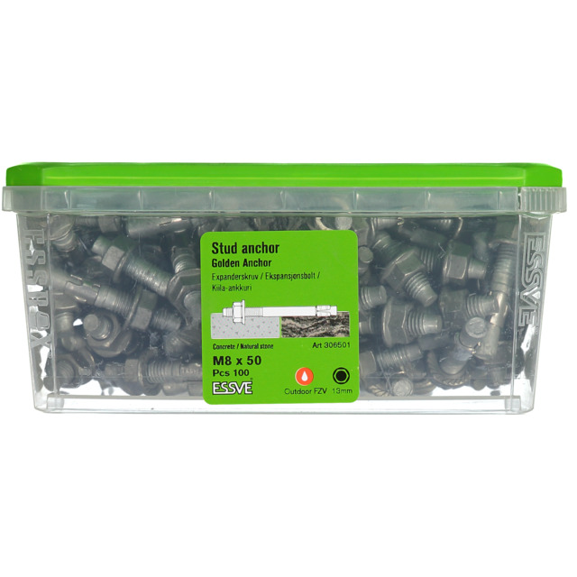 EXPANDER M8X50 VFZ 100/PKT GOLDEN ANC(1) 100601